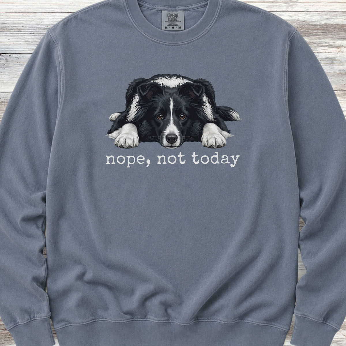 Shetland Sheepdog Bi-Black Nope Sweatshirt - Blue Jean
