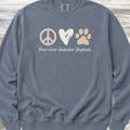 Australian Shepherd Peace Sweatshirt - Blue Jean