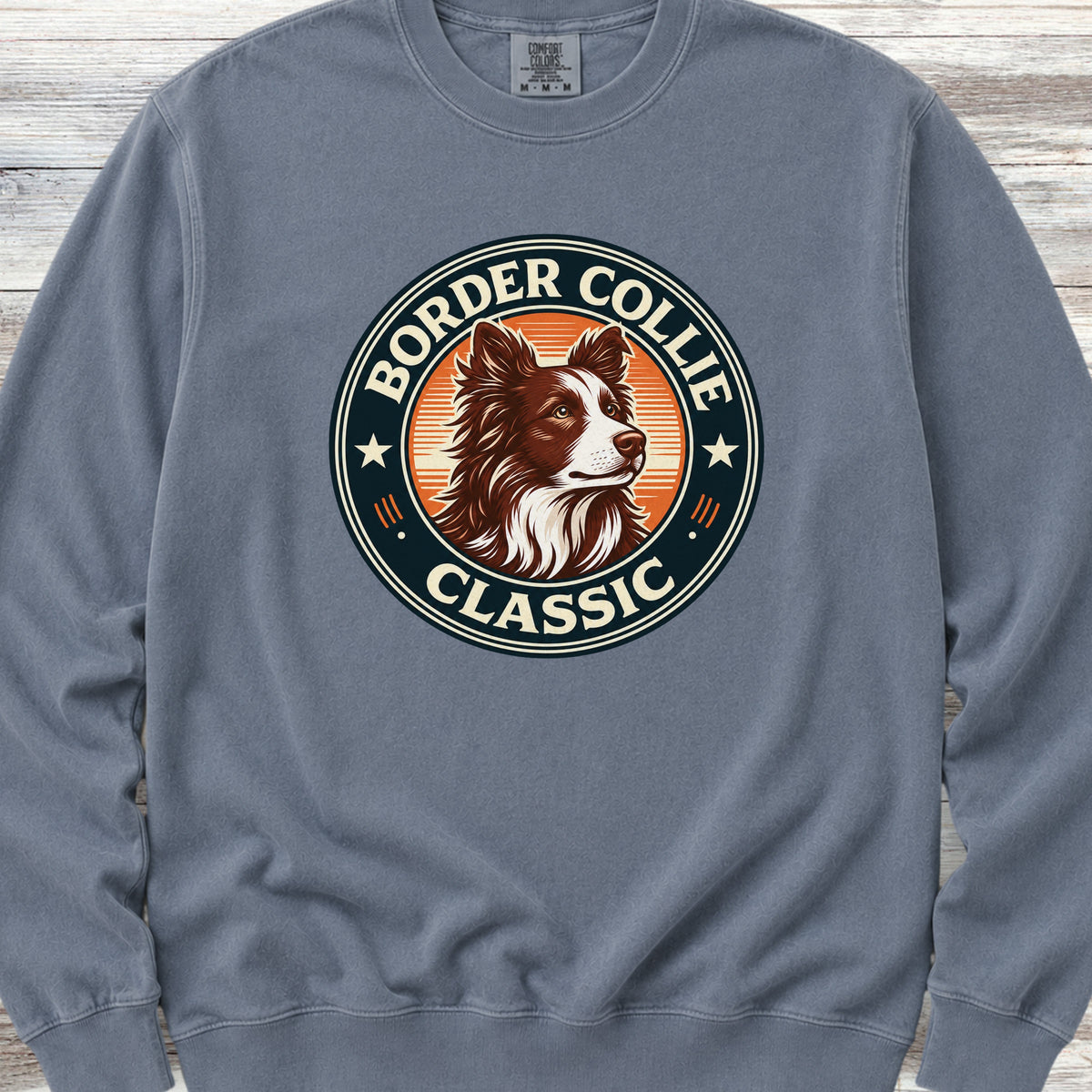 Border Collie Red Classic Sweatshirt - Blue Jean