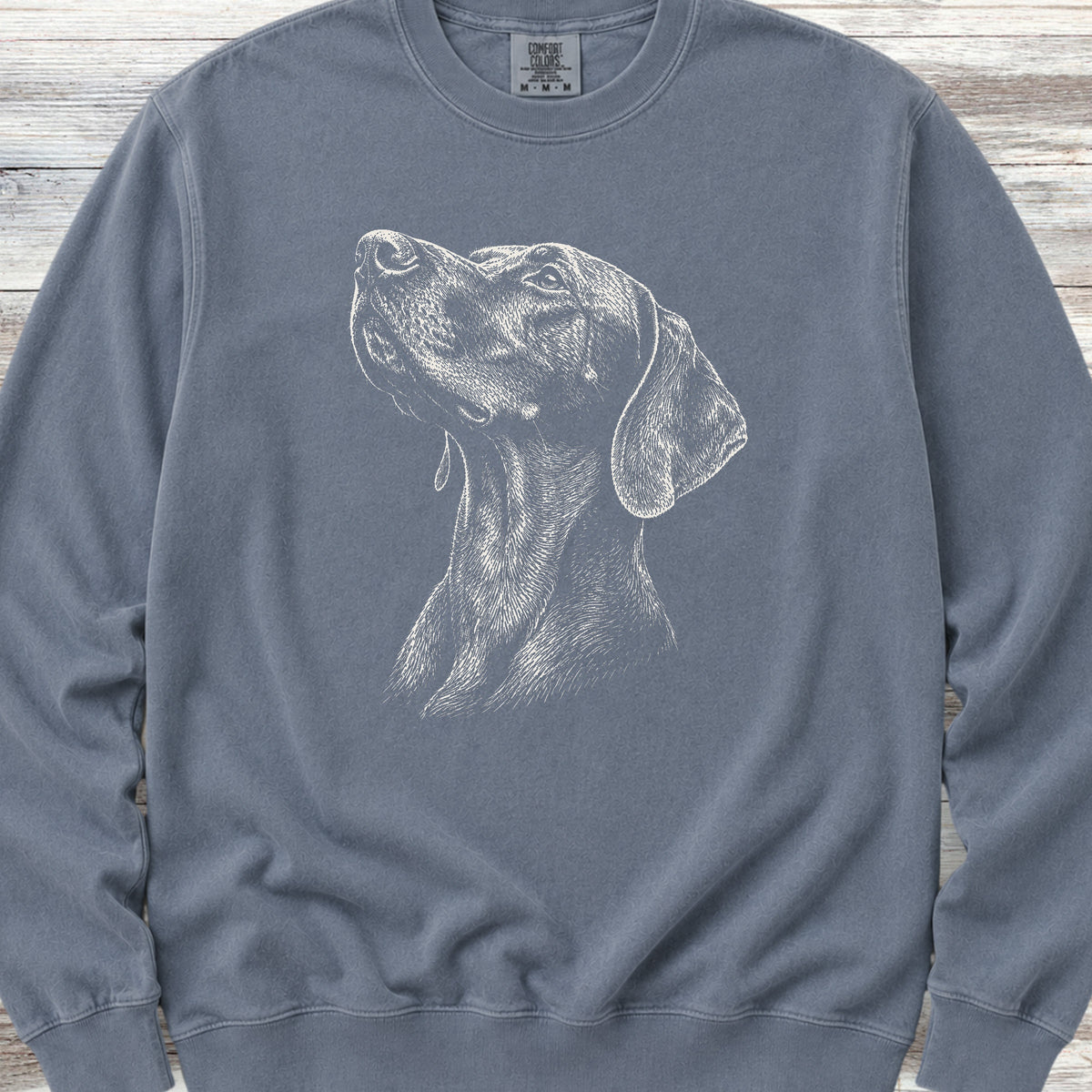 Weimaraner Loyalty Sweatshirt - Blue Jean