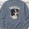 Border Collie 'Merica Sweatshirt - Blue Jean