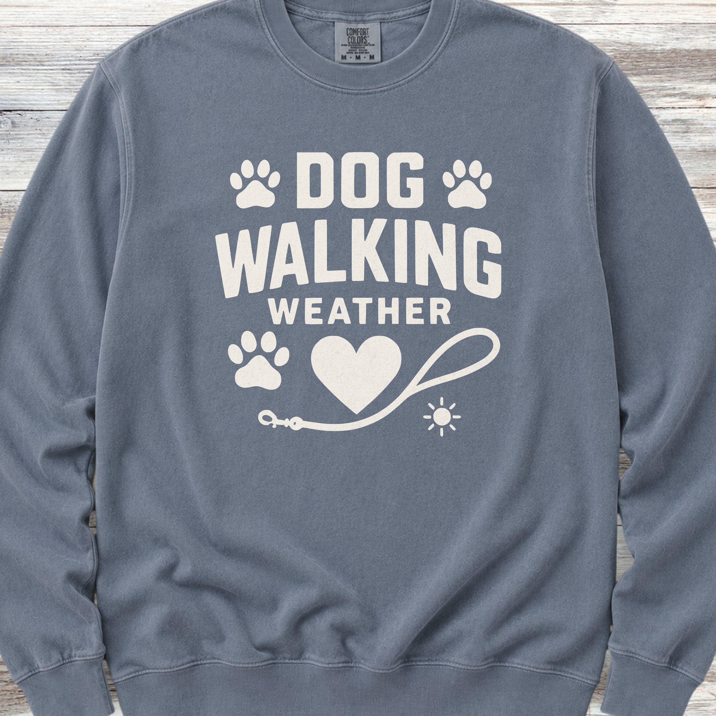 Dog Walking Weather Sweatshirt - Blue Jean