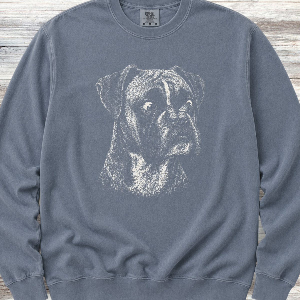 Boxer Butterfly Sweatshirt - Blue Jean
