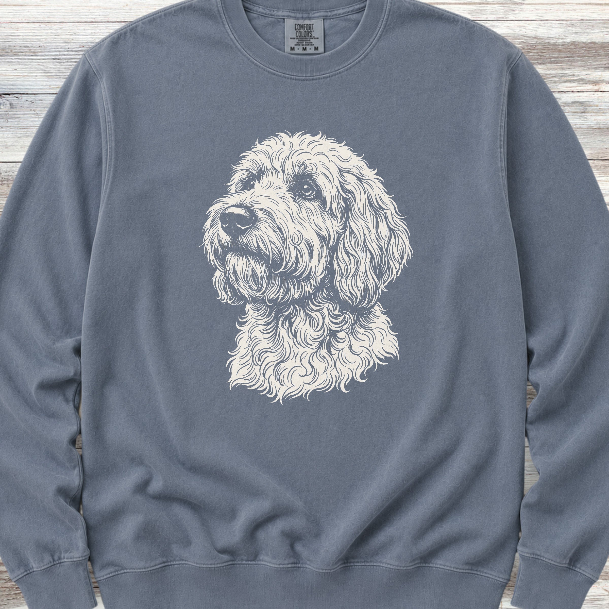 Goldendoodle Loyalty Sweatshirt - Blue Jean