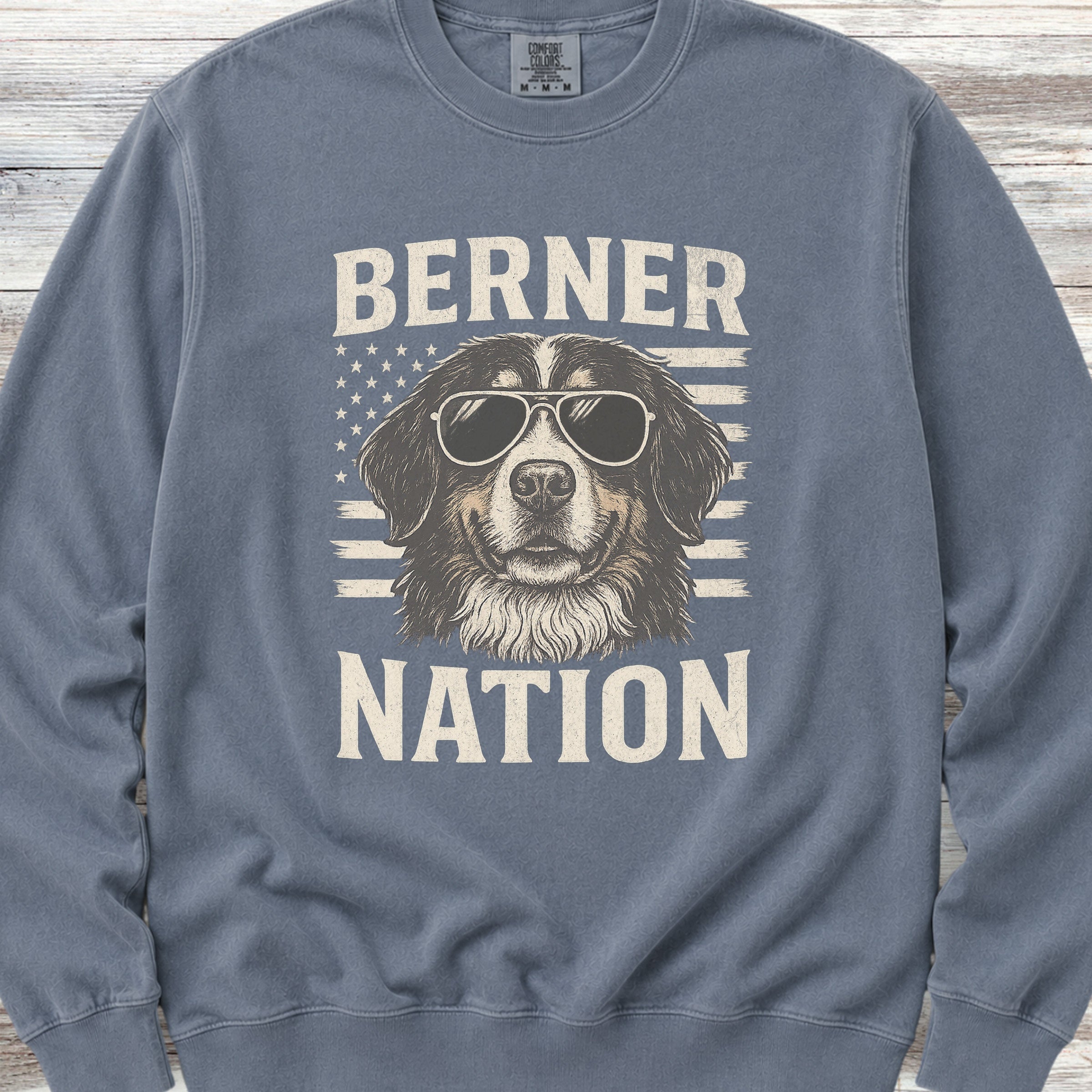 Bernese Mountain Dog Nation Sweatshirt - Blue Jean