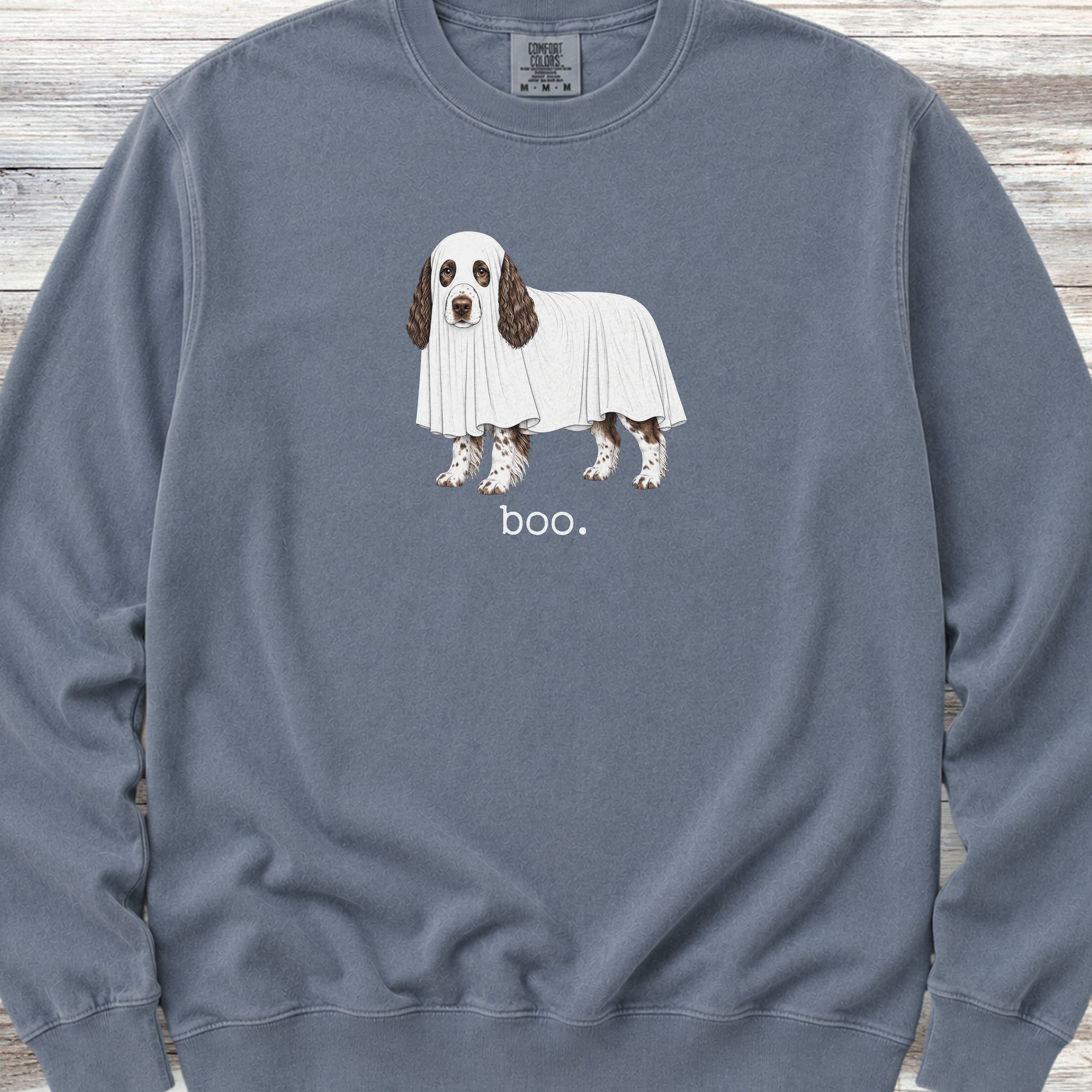 English Springer Spaniel Boo Sweatshirt - Blue Jean