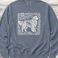 Golden Retriever Linocut Sweatshirt - Blue Jean