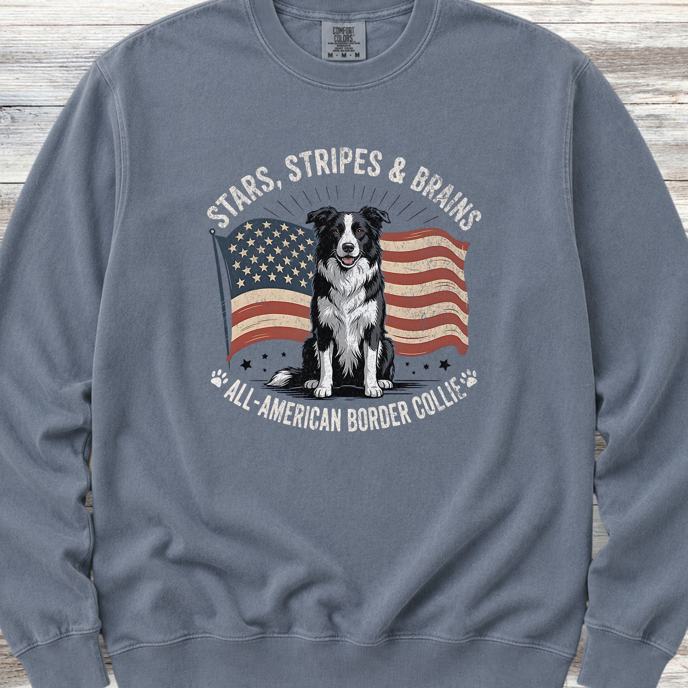 Border Collie All American Sweatshirt - Blue Jean
