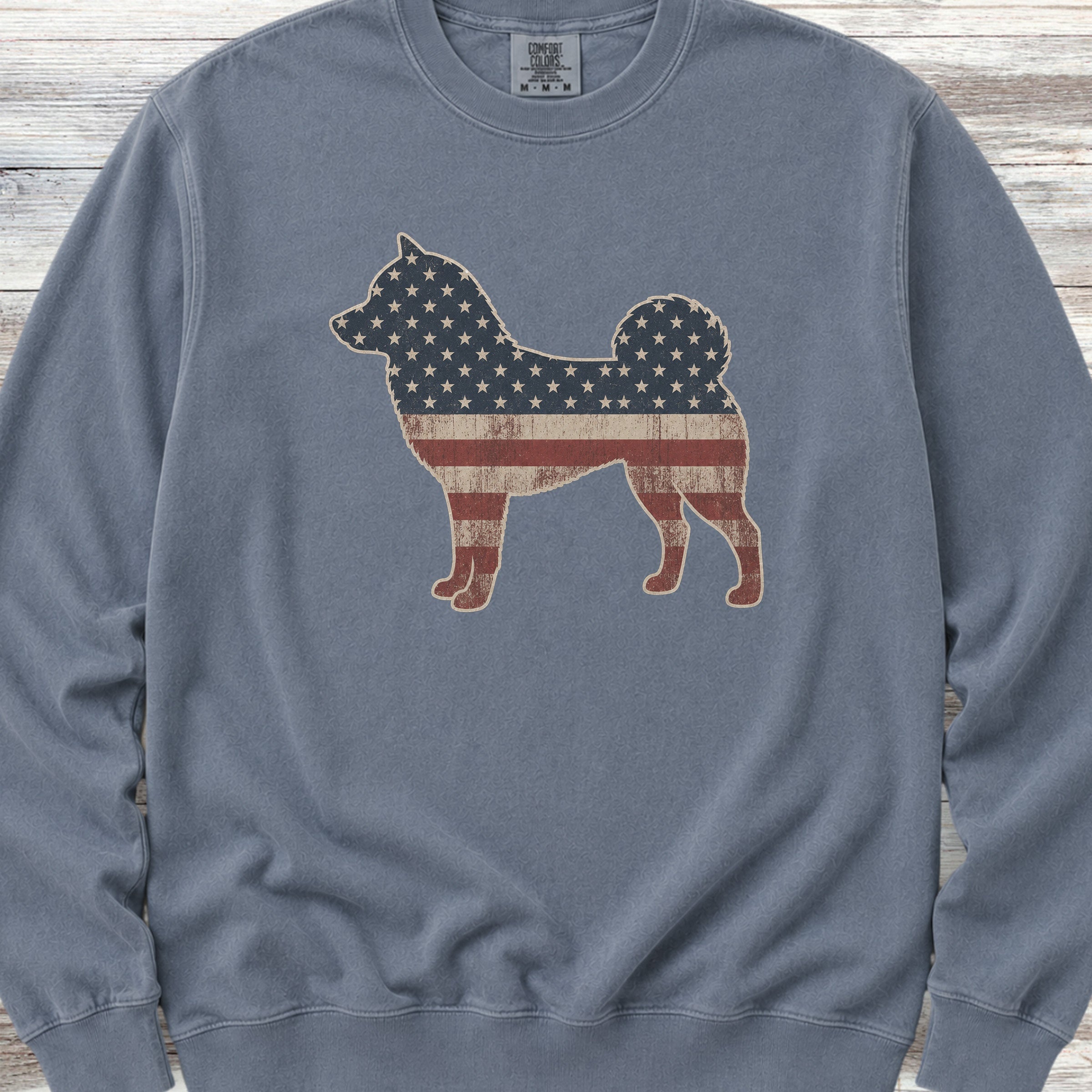 Shiba Inu Vintage USA Sweatshirt - Blue Jean
