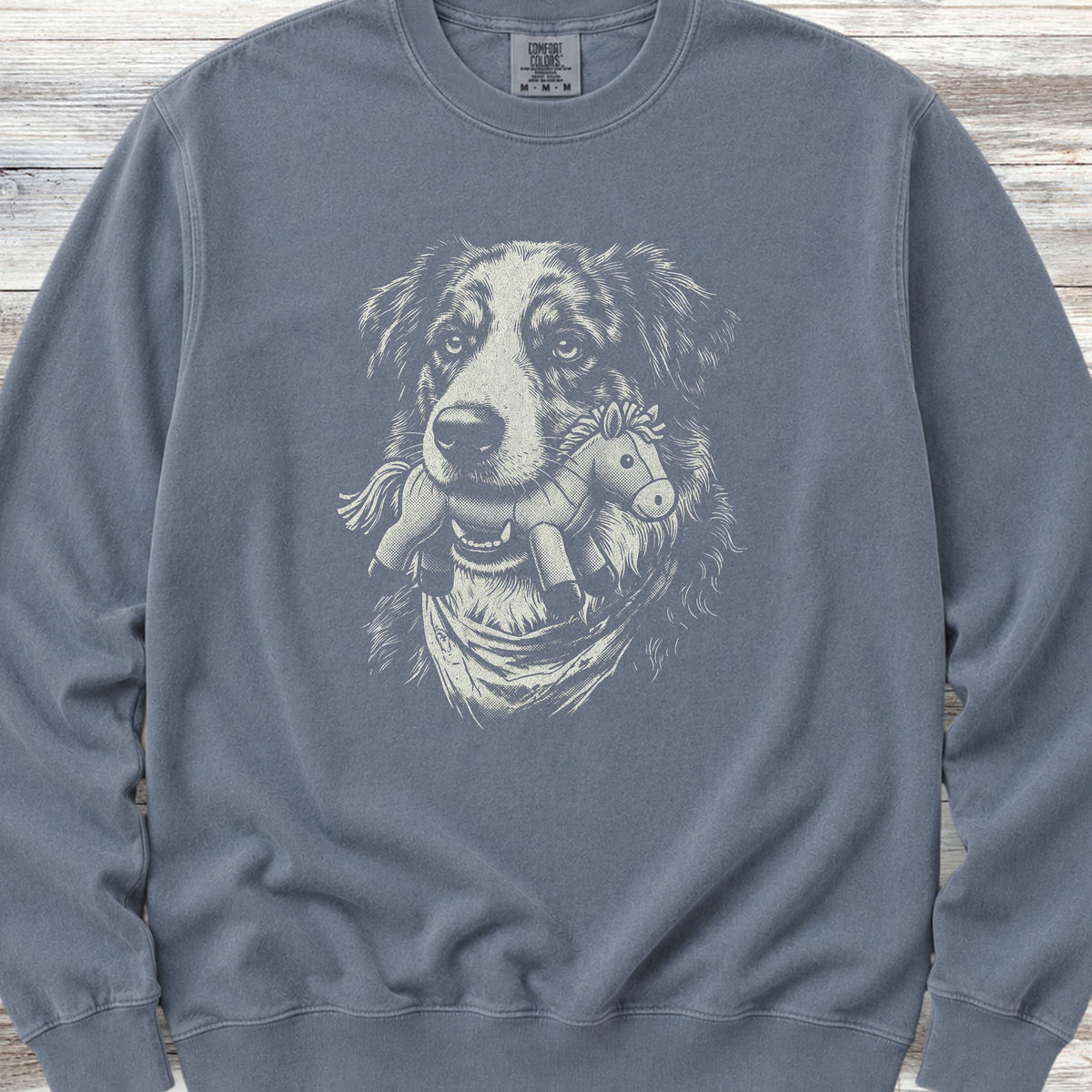 American Shepherd Favorite Toy Sweatshirt - Blue Jean