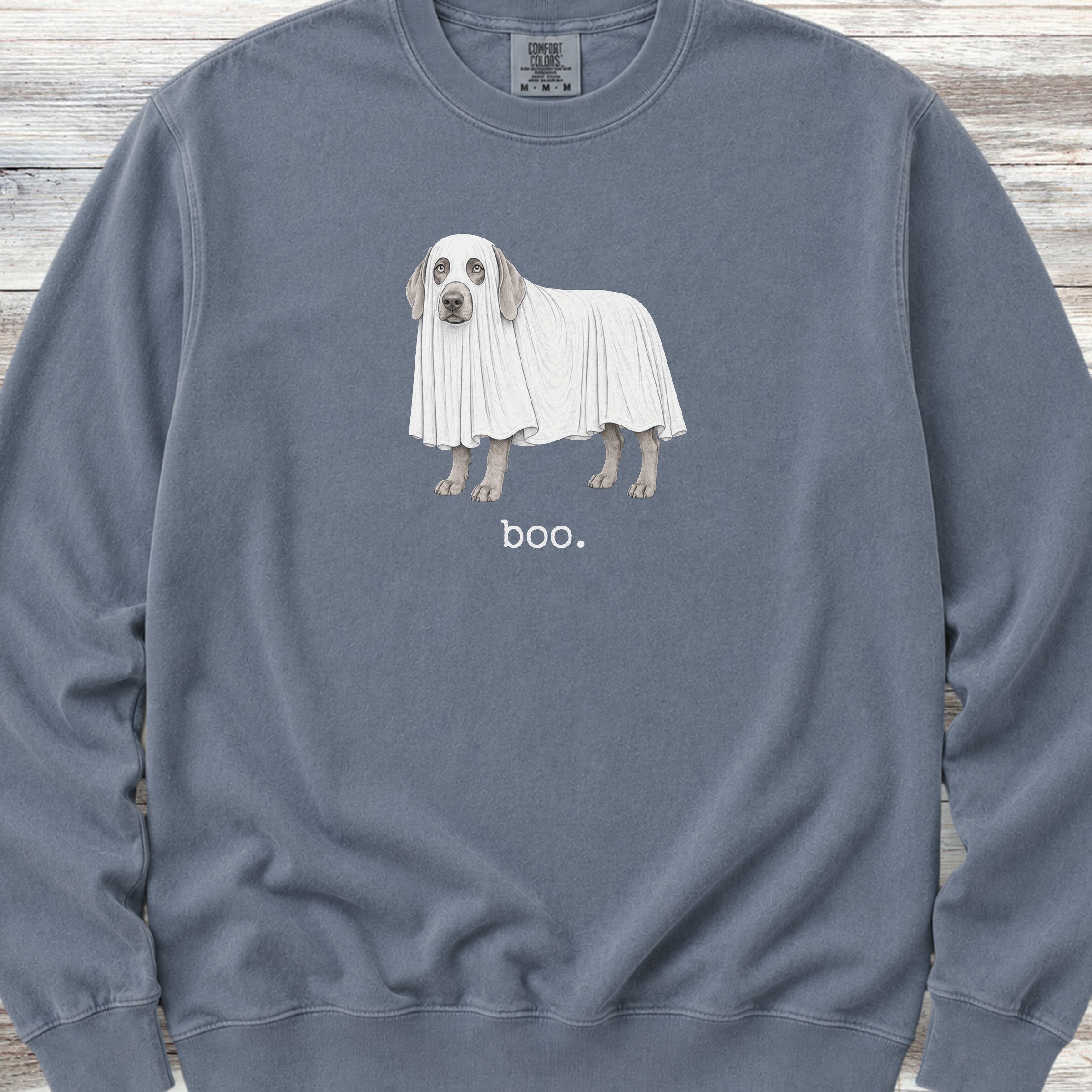 Weimaraner Boo Sweatshirt - Blue Jean