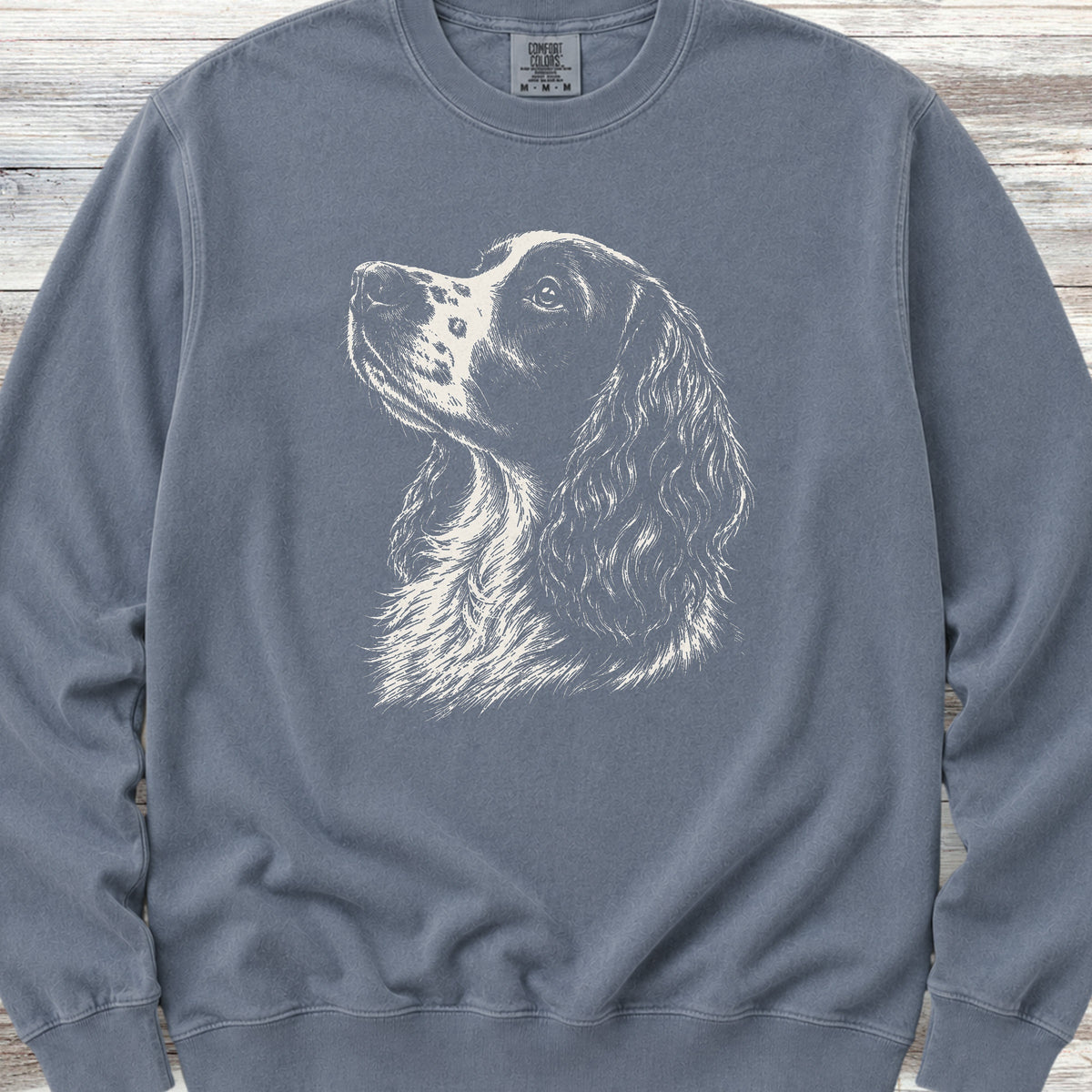 English Springer Spaniel Loyalty Sweatshirt - Blue Jean