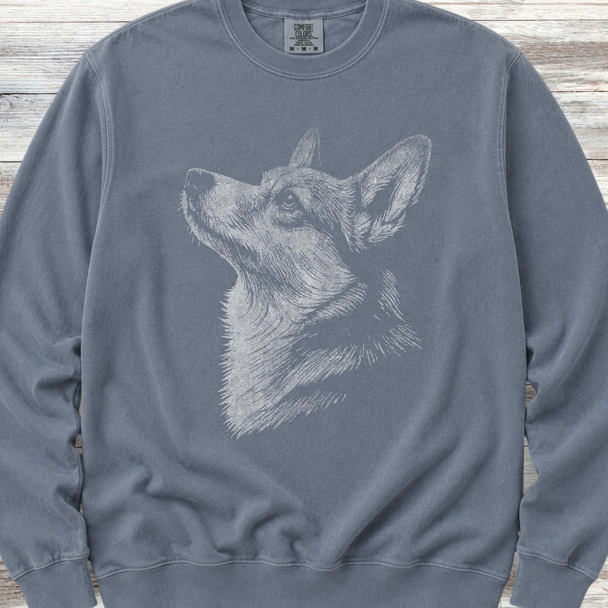 Corgi Loyalty Sweatshirt - Blue Jean