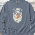 Australian Shepherd Pupsicle Sweatshirt - Blue Jean