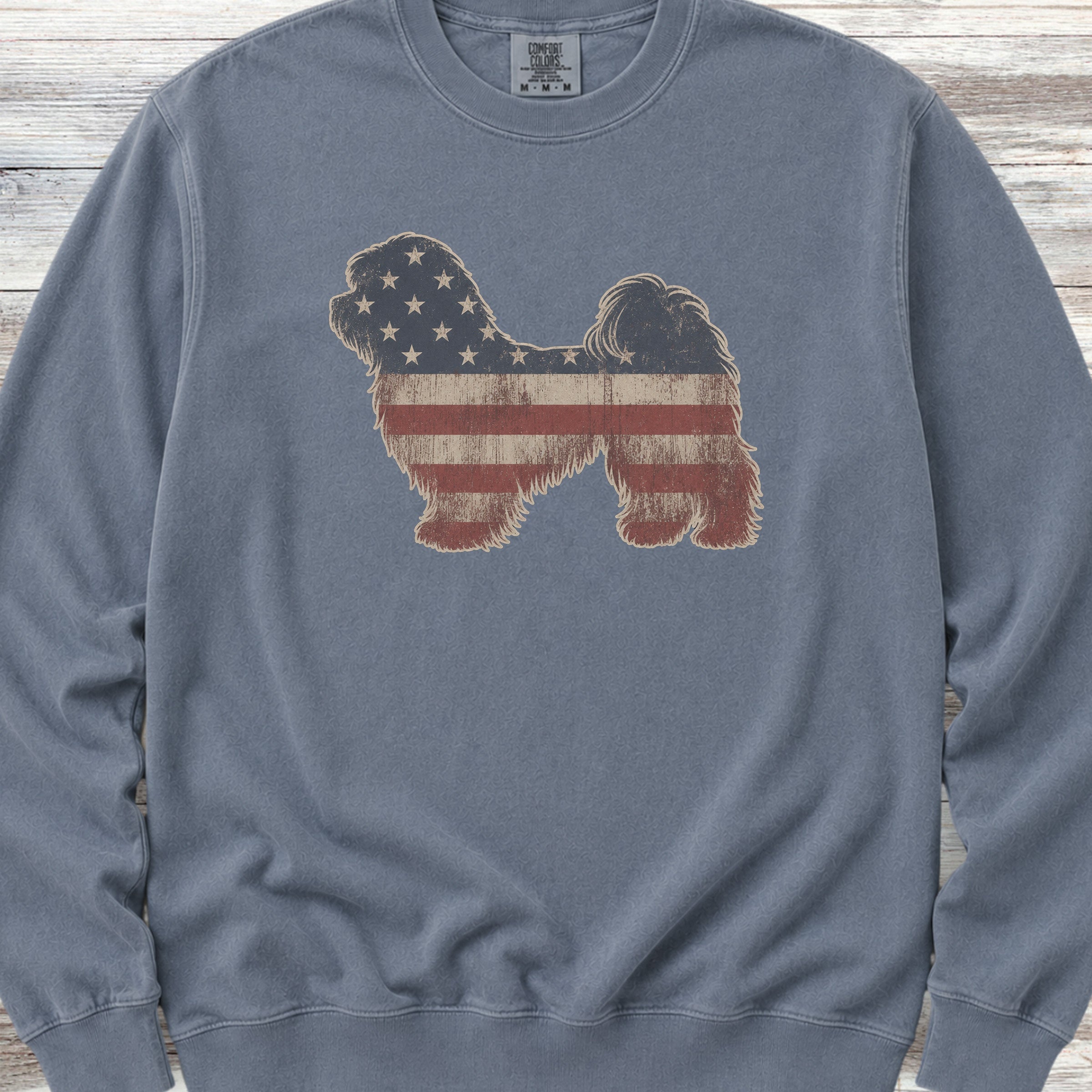 Havanese Vintage USA Sweatshirt - Blue Jean