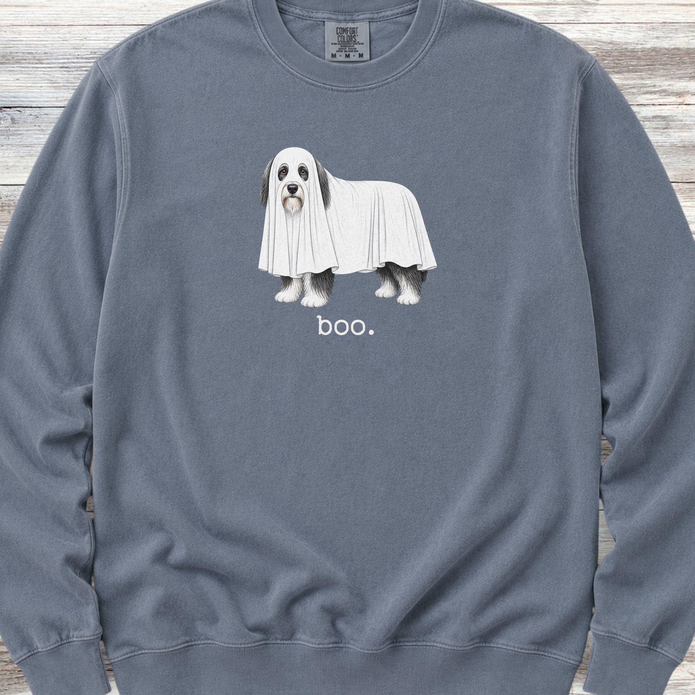 Bearded Collie Boo Sweatshirt - Blue Jean