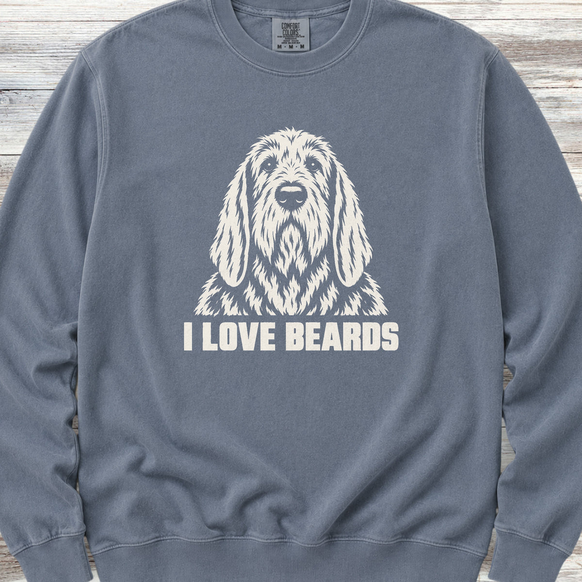 Otterhound I Love Beards Sweatshirt - Blue Jean