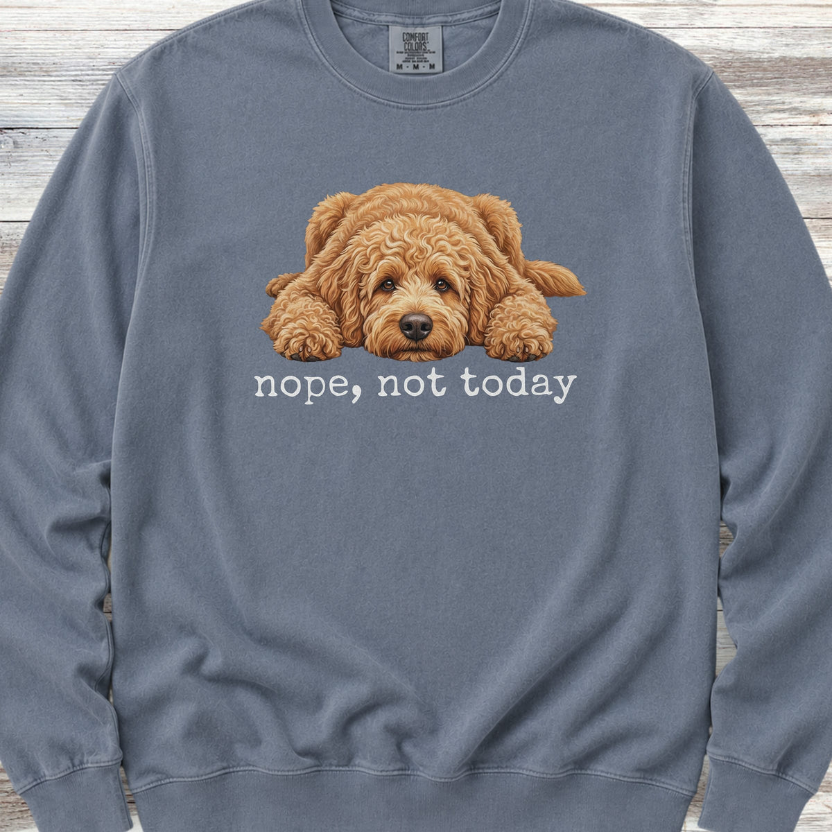 Goldendoodle Nope Sweatshirt - Blue Jean