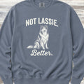 Rough Collie Not Lassie Sweatshirt - Blue Jean