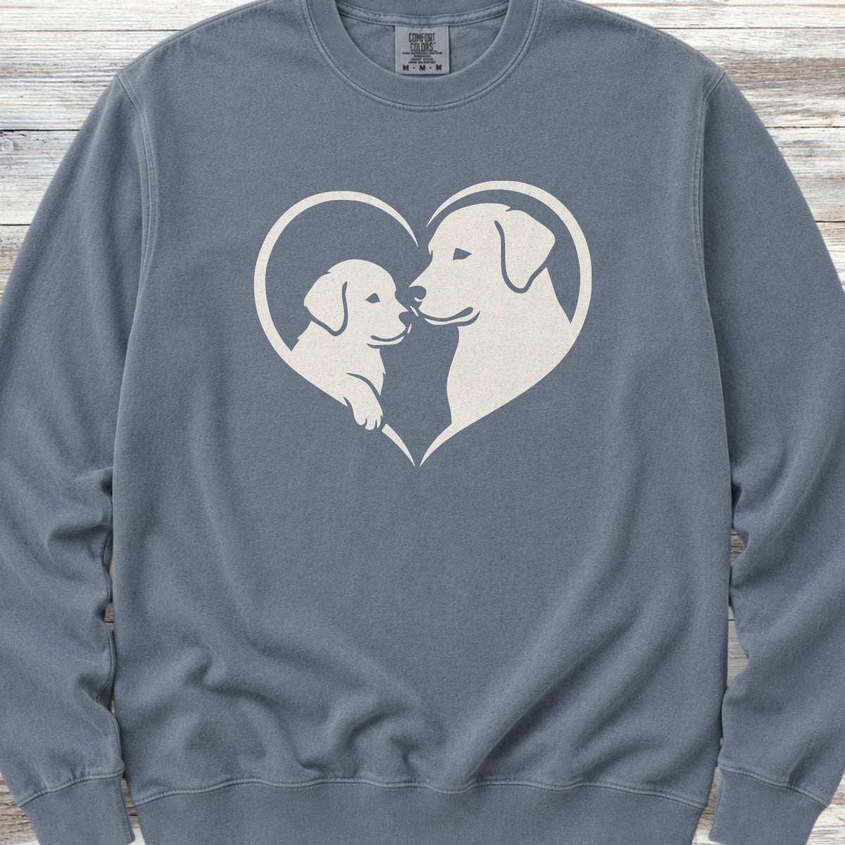 Labrador Retriever Heart Bond Sweatshirt - Blue Jean