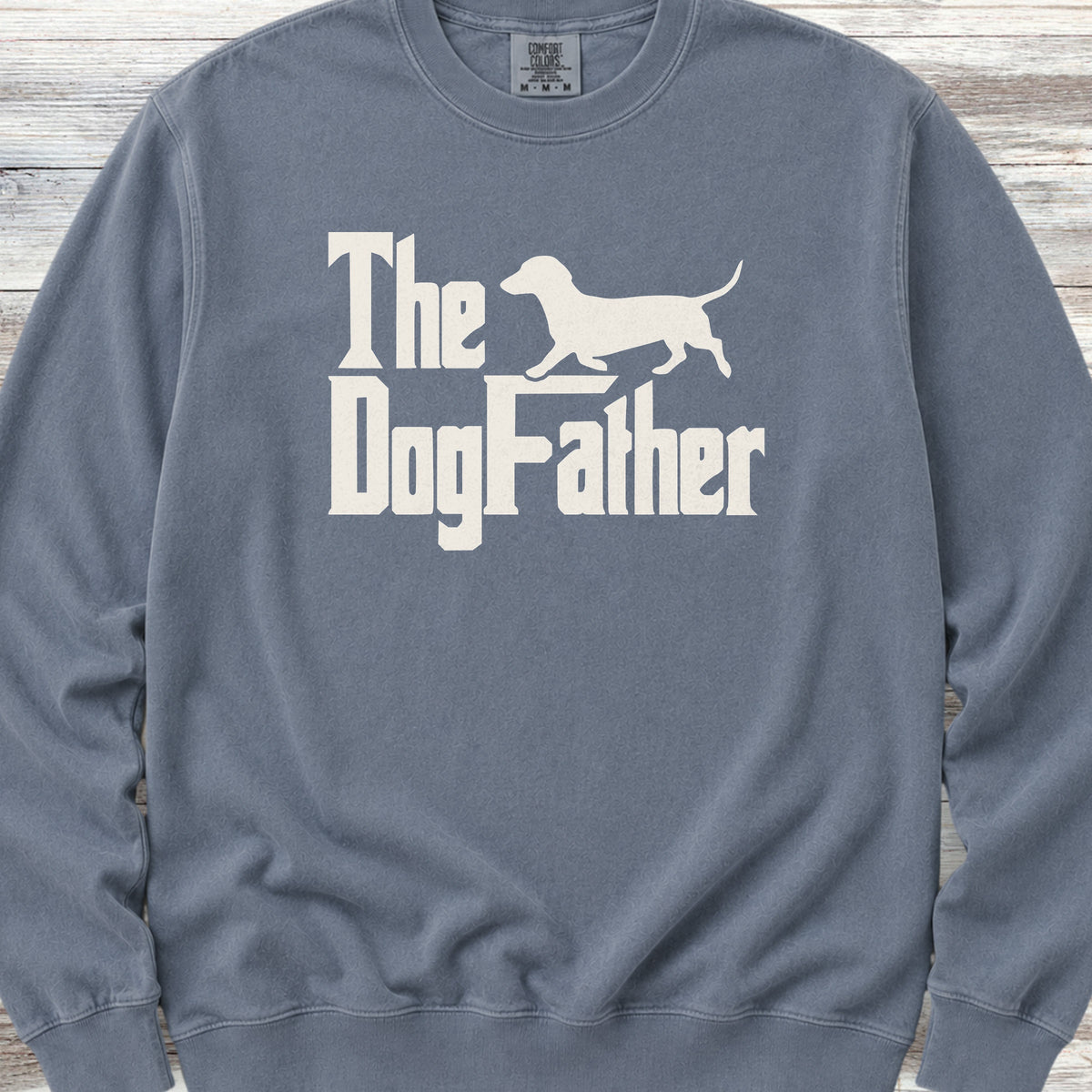 Dachshund Dog Father Sweatshirt - Blue Jean