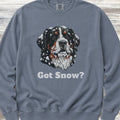 Bernese Mountain Dog Got Snow Sweatshirt - Blue Jean