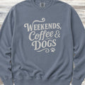 Weekends Coffee Dogs Sweatshirt - Blue Jean