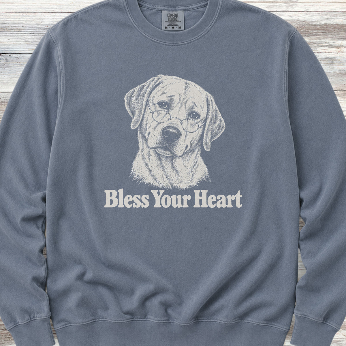 Labrador Retriever Yellow Bless Your Heart Sweatshirt - Blue Jean