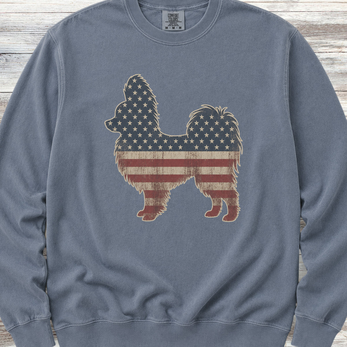 Papillon Vintage USA Sweatshirt - Blue Jean