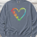 Rainbow Heart Sweatshirt - Blue Jean