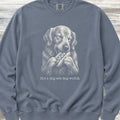 Golden Retriever Dog Eat Dog Sweatshirt - Blue Jean