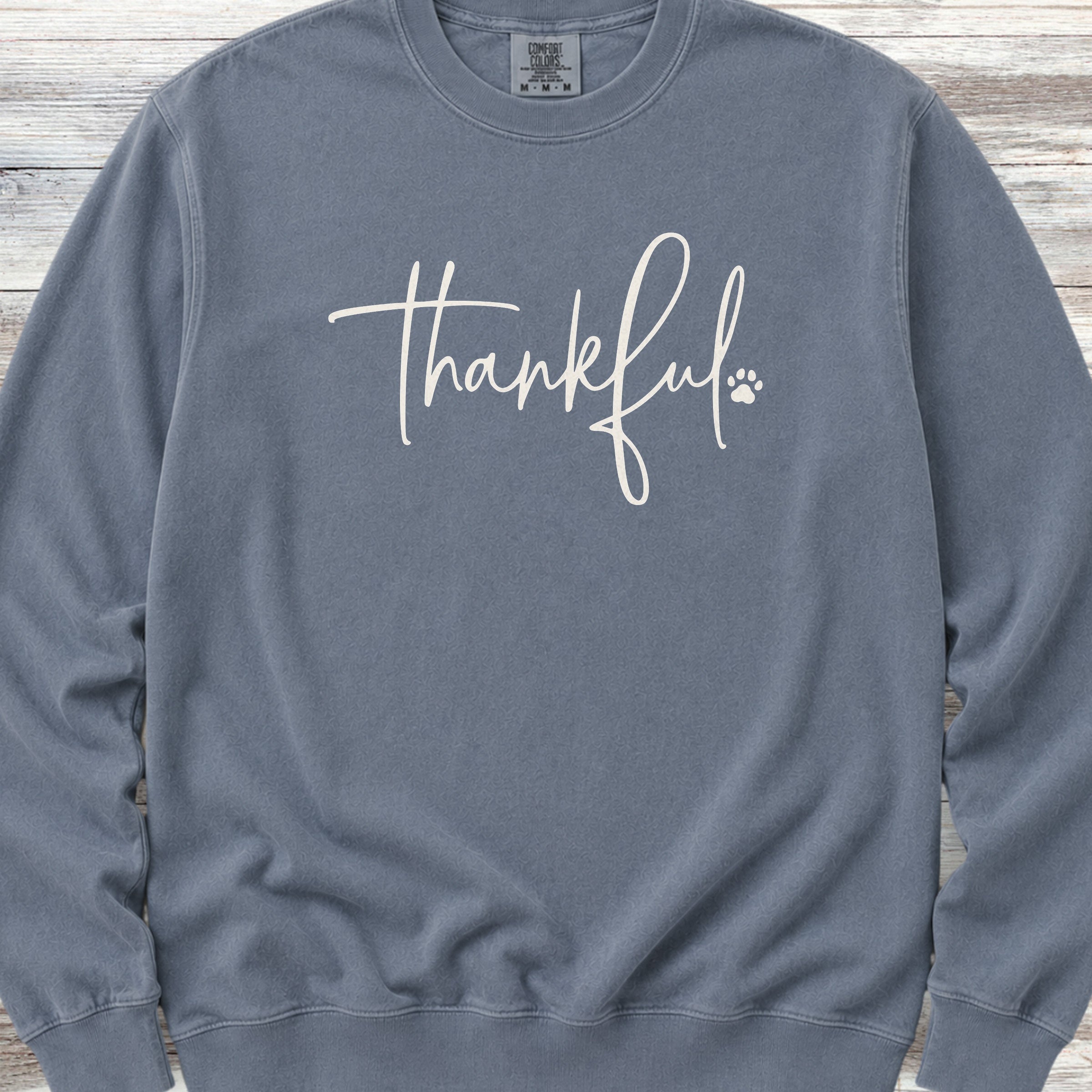 Thankful Sweatshirt - Blue Jean