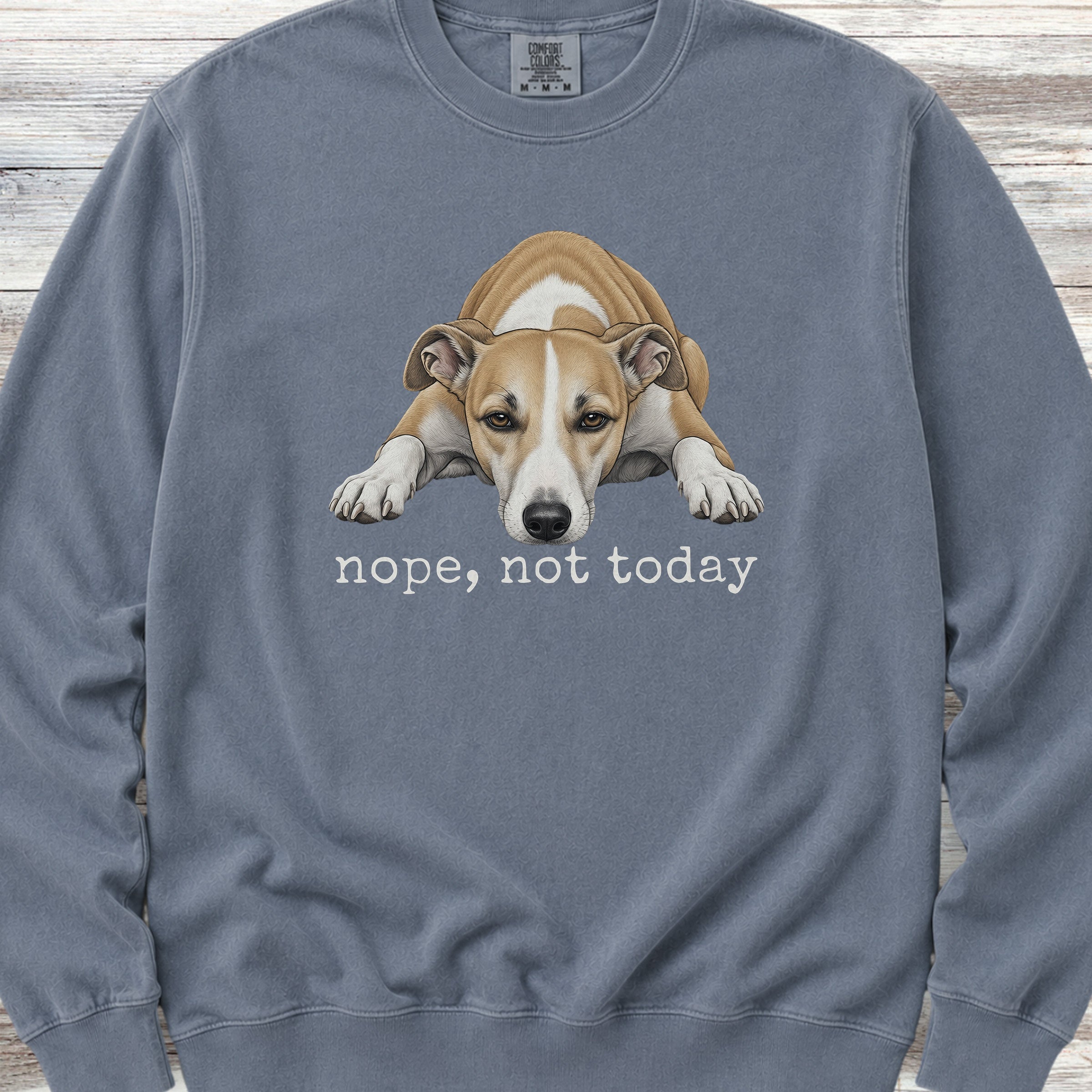 Whippet Nope Sweatshirt - Blue Jean