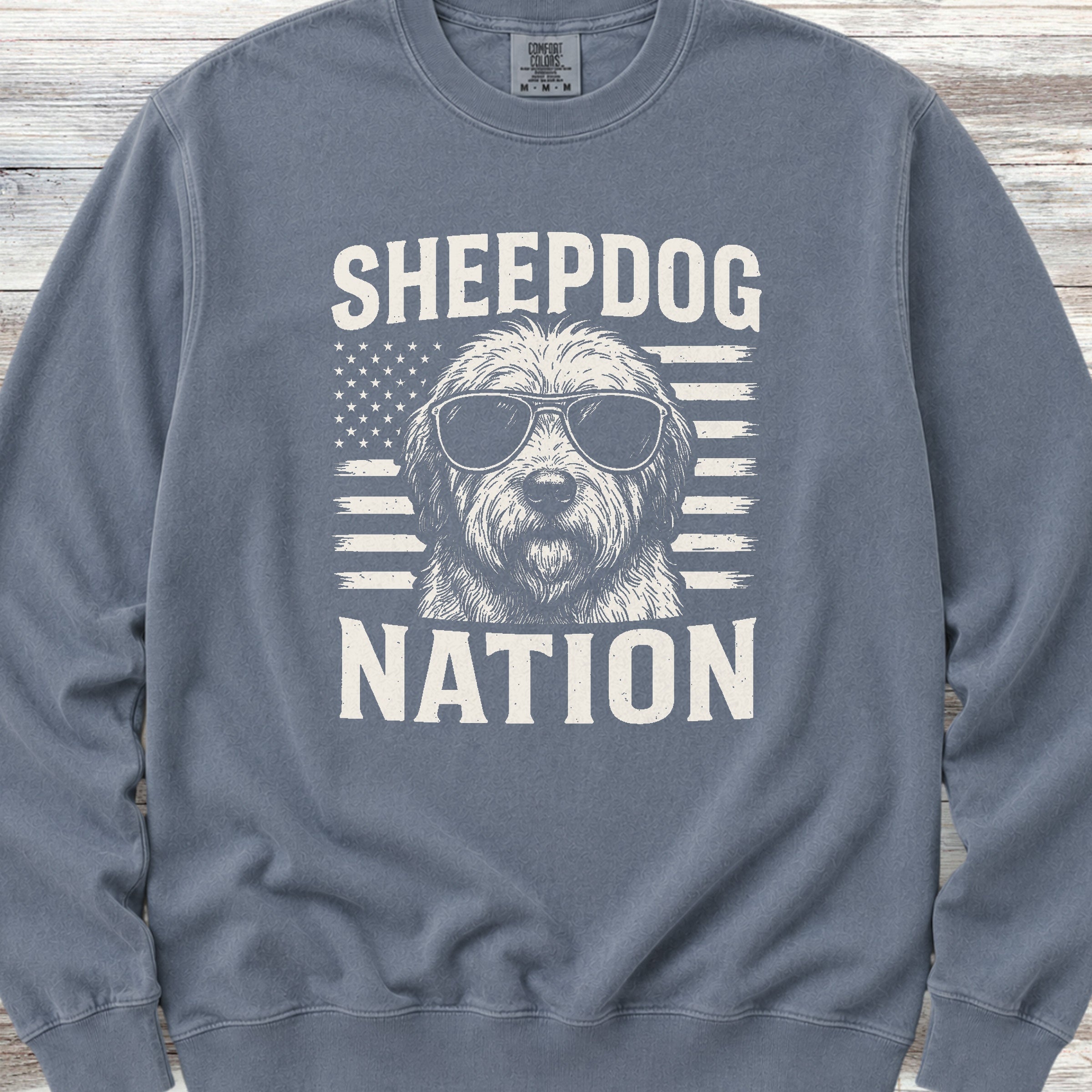 Old English Sheepdog Nation Sweatshirt - Blue Jean