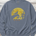 Border Collie Halloween Moon Sweatshirt - Blue Jean