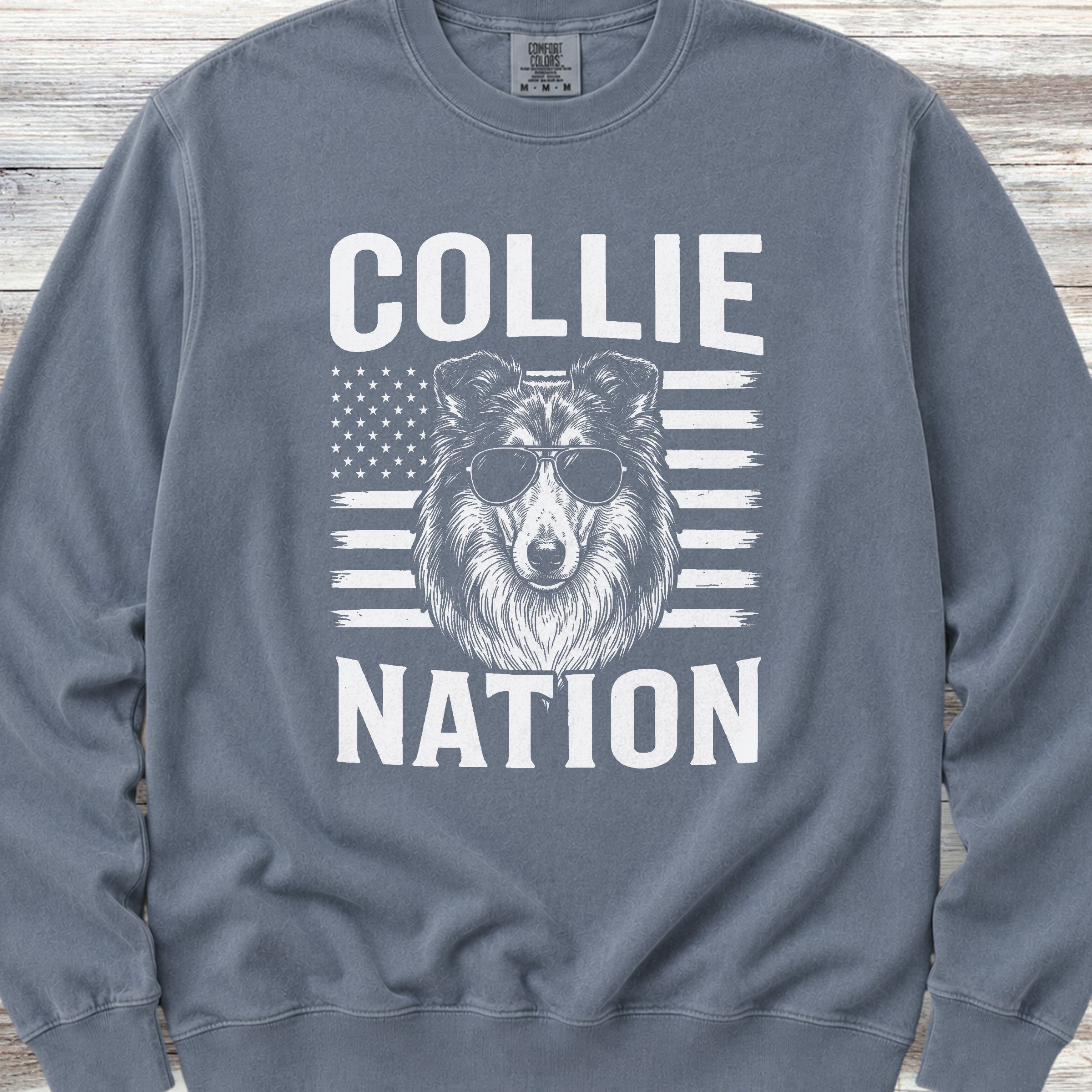 Rough Collie Nation Sweatshirt - Blue Jean