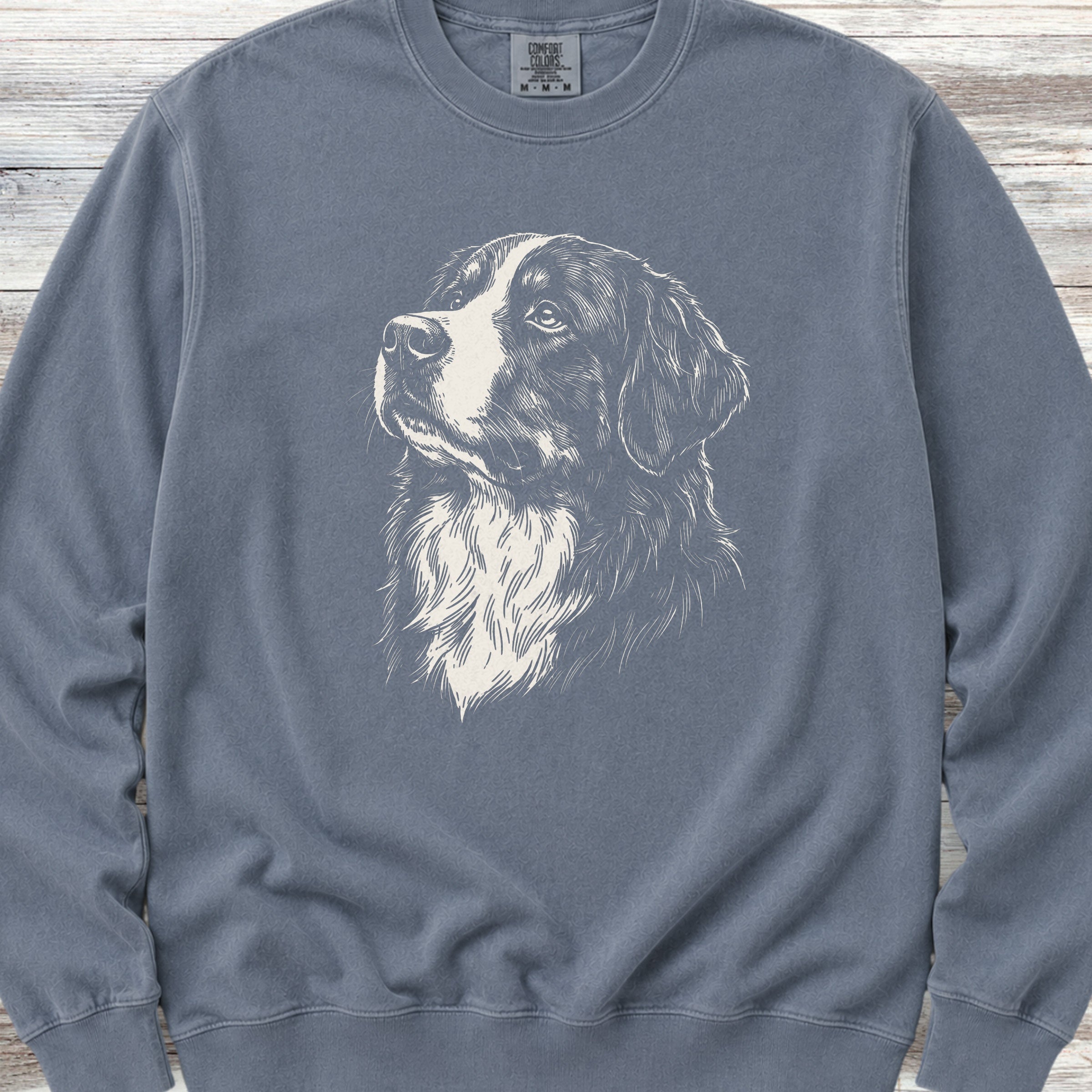 Bernese Mountain Dog Loyalty Sweatshirt - Blue Jean