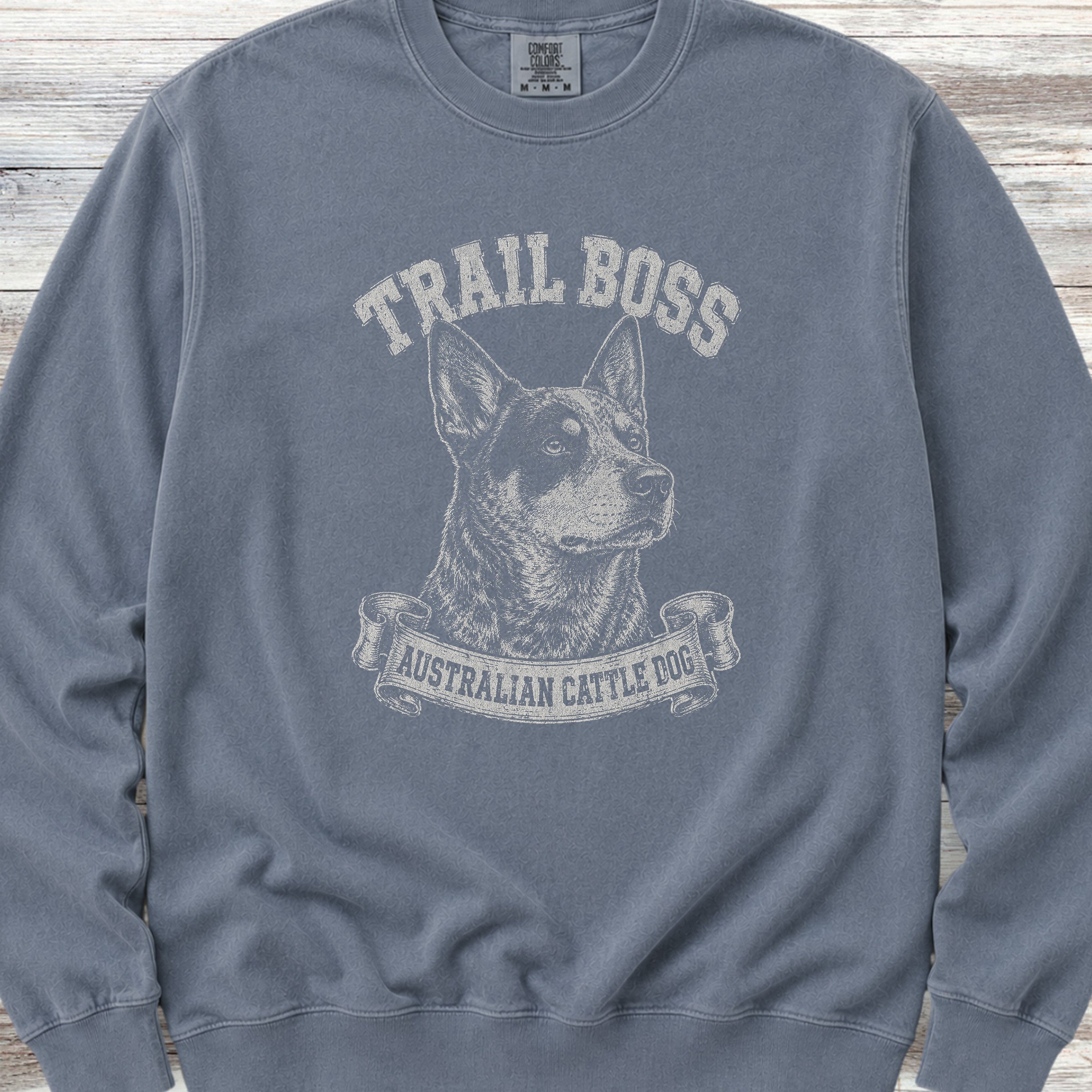 Australian Cattle Dog Trail Boss Sweatshirt - Blue Jean