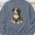 Bernese Mountain Dog Teddy Bear Sweatshirt - Blue Jean