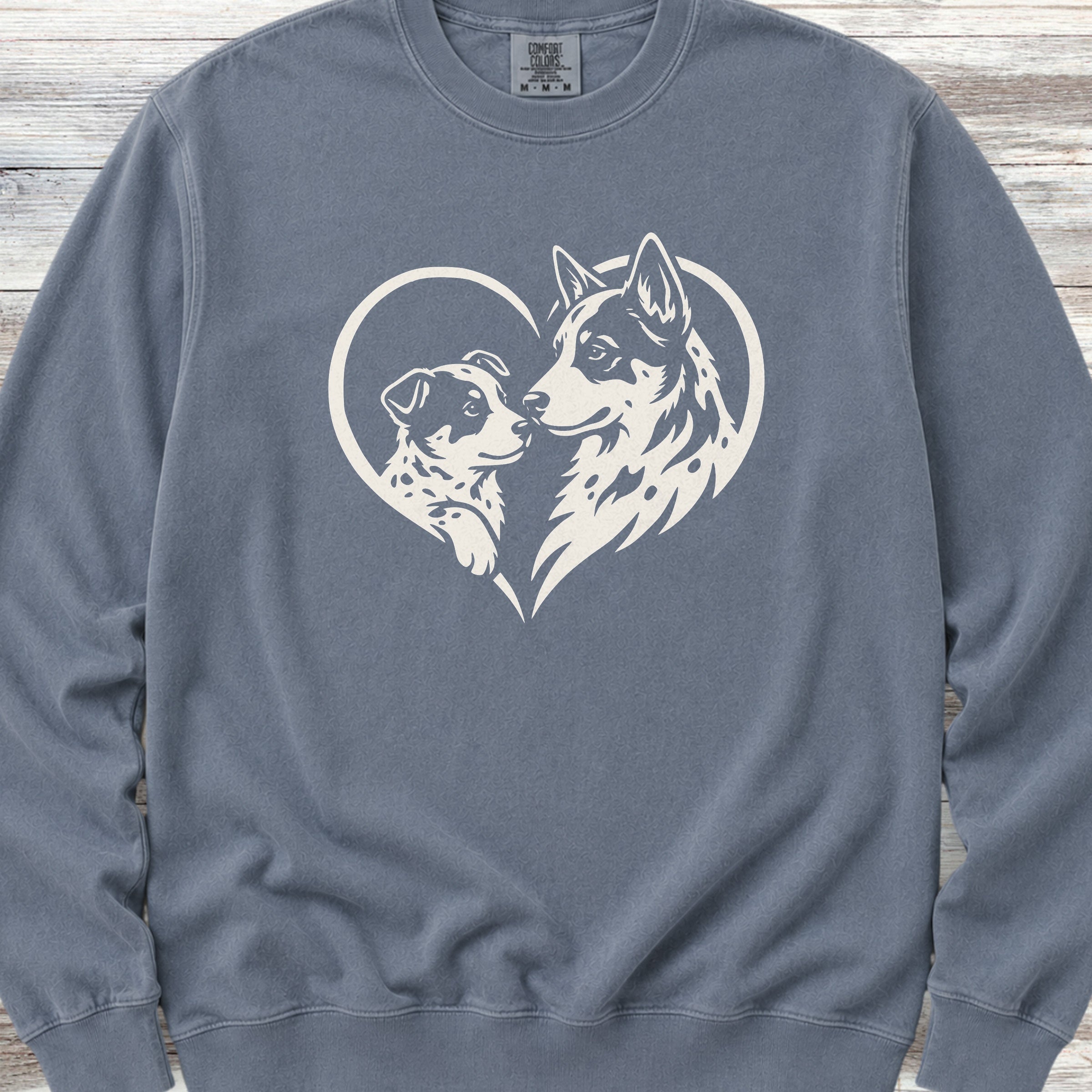 Australian Cattle Dog Heart Bond Sweatshirt - Blue Jean