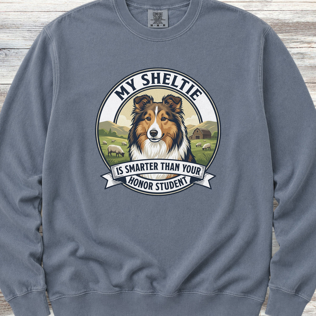 Shetland Sheepdog Smart Sweatshirt - Blue Jean
