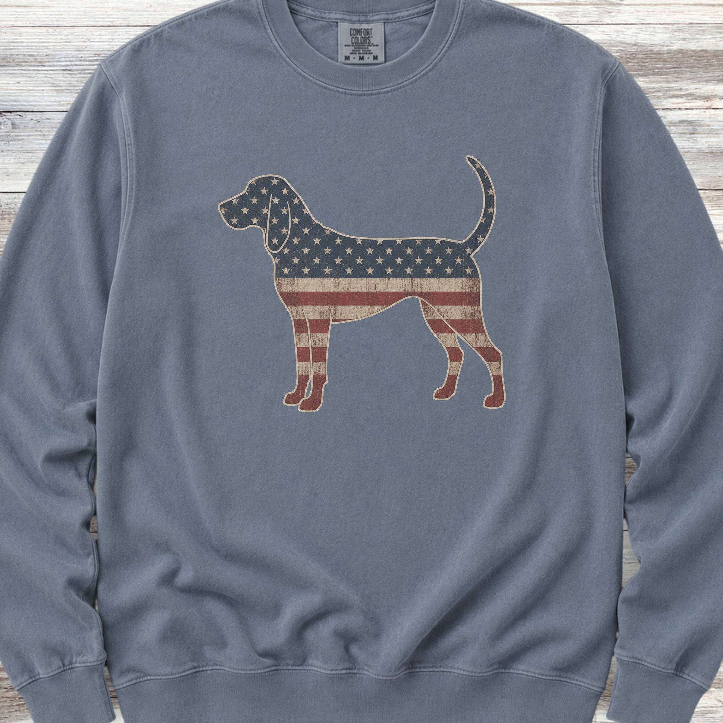 Coonhound Vintage USA Sweatshirt - Blue Jean