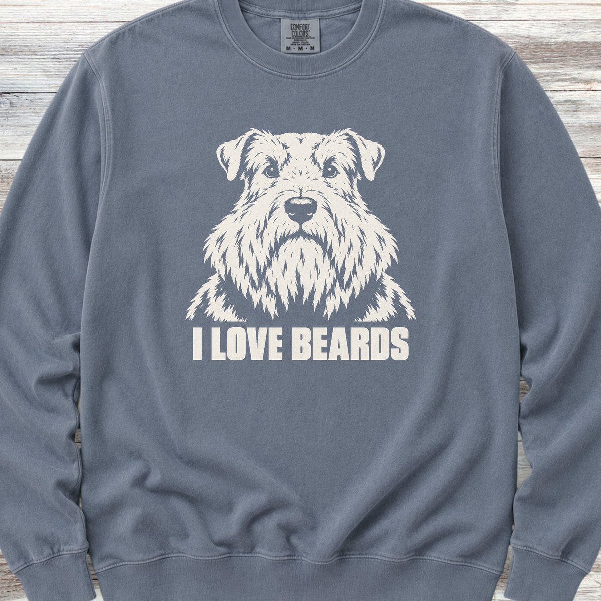 Sealyham Terrier I Love Beards Sweatshirt - Blue Jean