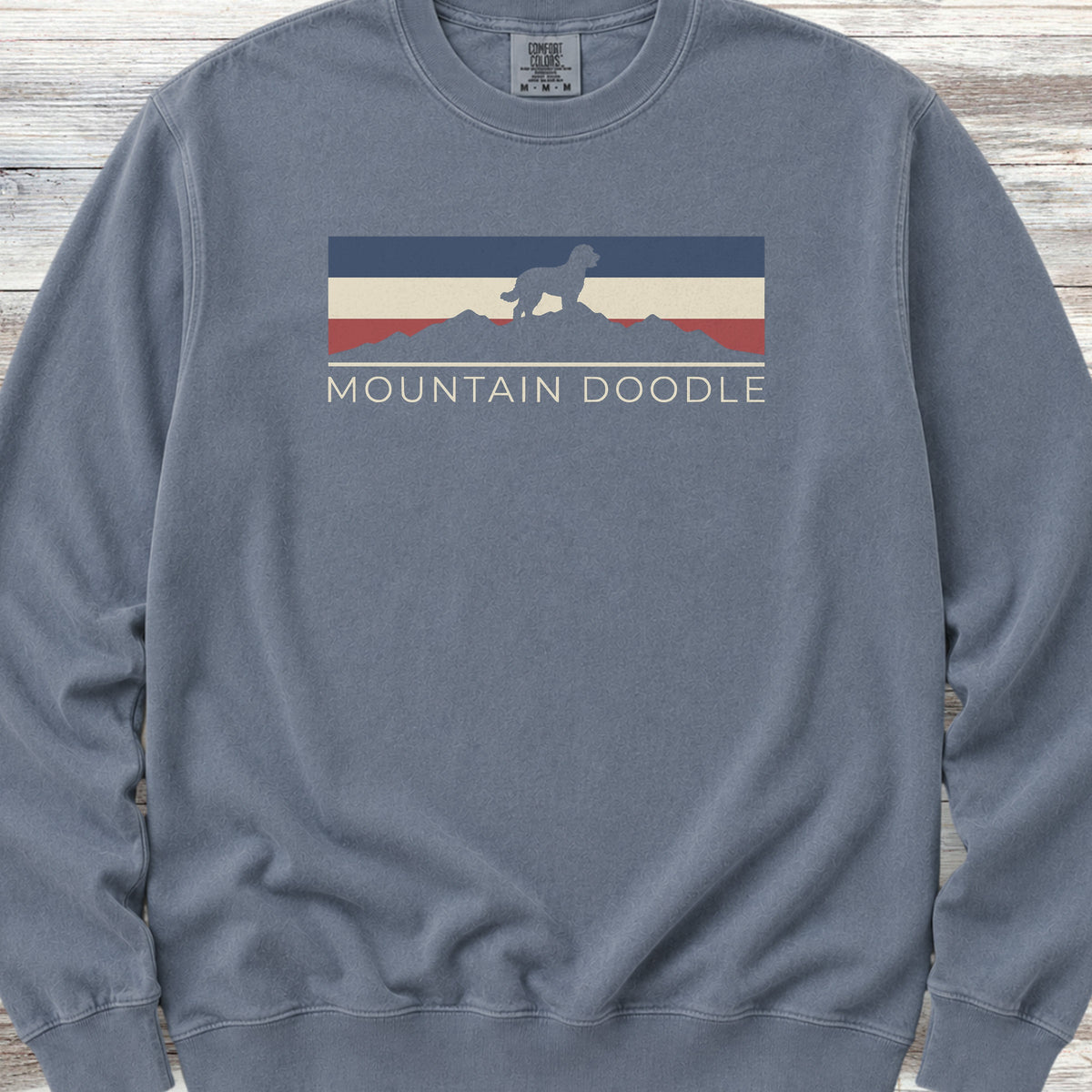Bernedoodle USA Sunset Sweatshirt - Blue Jean