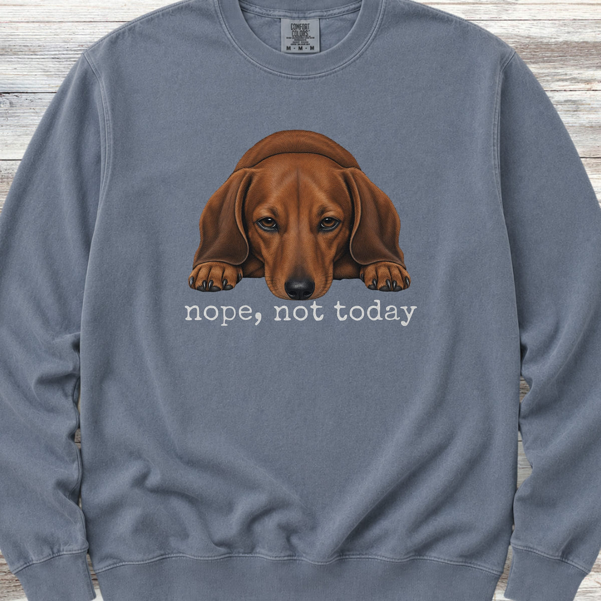 Dachshund Nope Sweatshirt - Blue Jean
