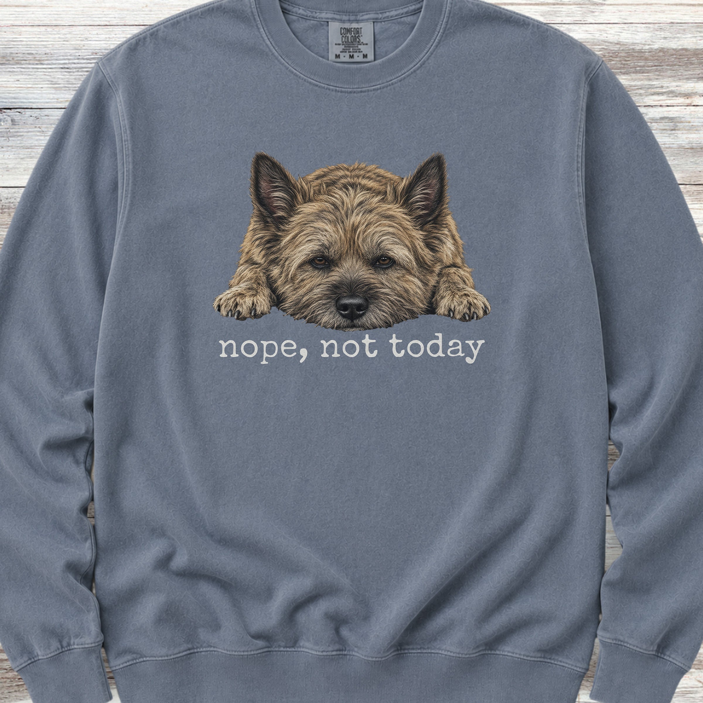 Cairn Terrier Nope Sweatshirt - Blue Jean