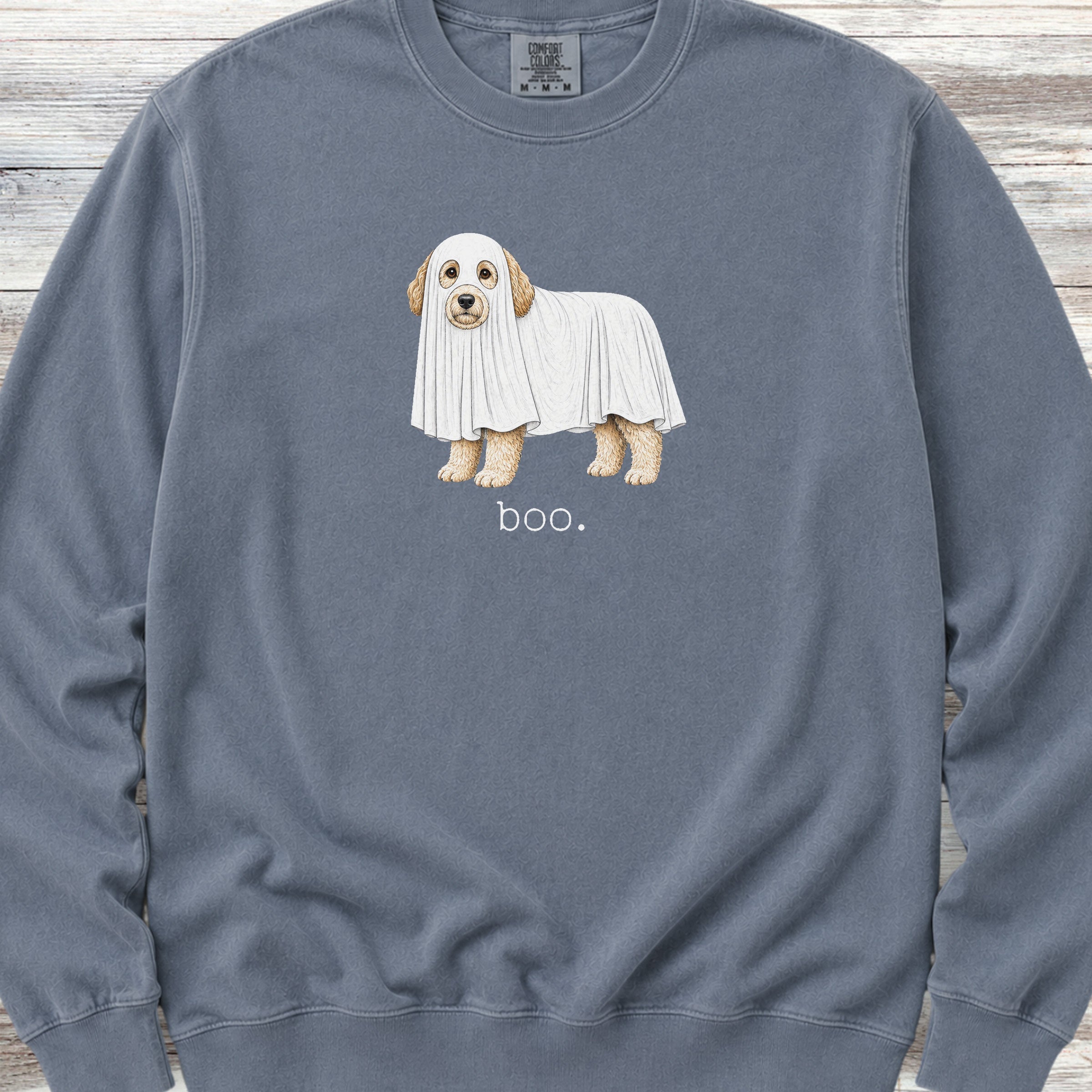 Doodle Boo Sweatshirt - Blue Jean