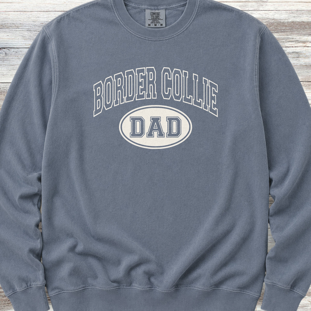 Border Collie Dad Sweatshirt - Blue Jean