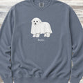 Bichon Frise Boo Sweatshirt - Blue Jean