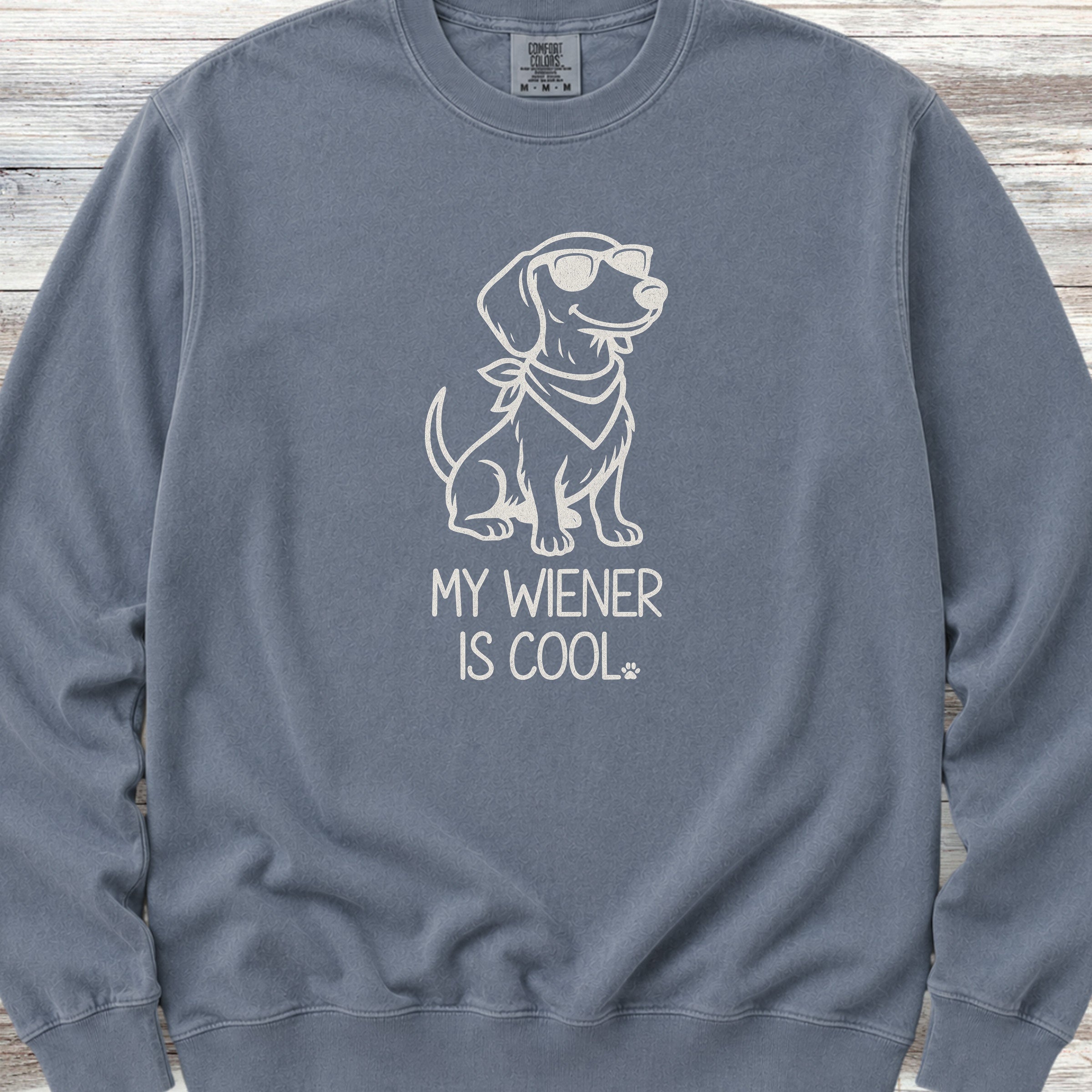 Dachshund Cool Wiener Sweatshirt - Blue Jean